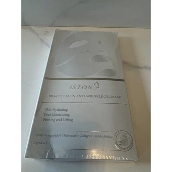 Iston Bio-Collagen Anti-Wrinkle Gel Mask Skin Hydrating 6 sheets - Picture 3 of 3